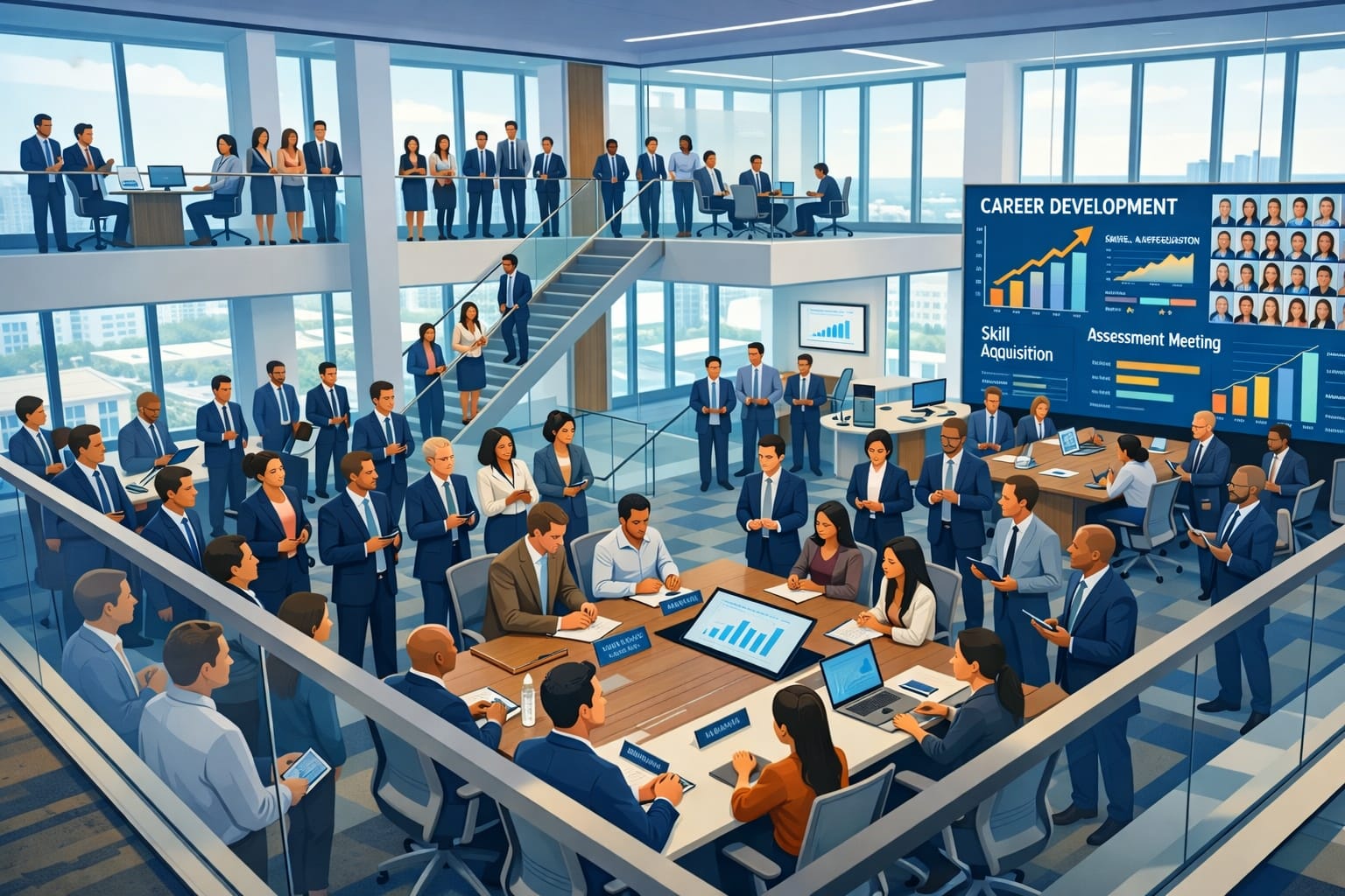 Corporate team meeting